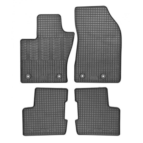 Cik - ΠΑΤΑΚΙΑ ΑΥΤΟΚΙΝΗΤΟΥ ΑΠΟ ΛΑΣΤΙΧΟ ΓΙΑ FIAT 500X 2014+ ΣΕ ΜΑΥΡΟ ΧΡΩΜΑ ΜΕ ΚΟΥΜΠΩΜΑΤΑ - 4 ΤΕΜ. (RM.FI.0003/CK)