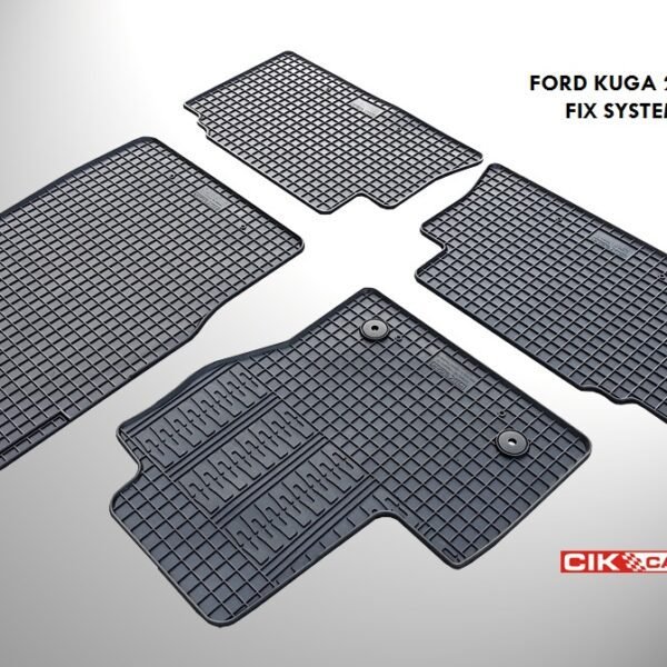Cik - ΠΑΤΑΚΙΑ ΑΥΤΟΚΙΝΗΤΟΥ ΑΠΟ ΛΑΣΤΙΧΟ ΓΙΑ FORD KUGA 2013-2015 ΣΕ ΜΑΥΡΟ ΧΡΩΜΑ ΜΕ ΚΟΥΜΠΩΜΑΤΑ - 4 ΤΕΜ. (RM.FO.0009/CK)