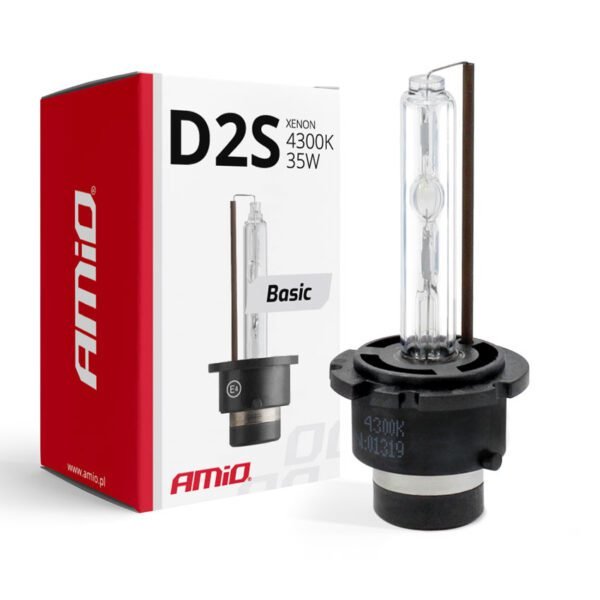 Amio - Ανταλλακτική Λάμπα D2S Xenon 12V 35W 4300K Basic Σειρά P32d-2 για Φώτα Αυτοκινήτου - 1 τεμ. (01319/AM)