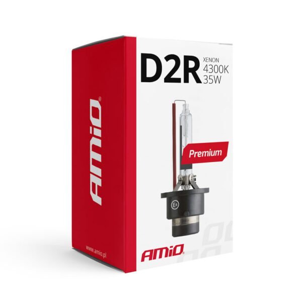 Amio - Λάμπα Xenon D2R 4300K 35W 12V Premium για αντικατάσταση εργοστασιακών και aftermarket xenon με φυσικό φωτισμό και σταθερή απόδοση χωρίς τροποποιήσεις - 1 Τεμ. (01970/AM)