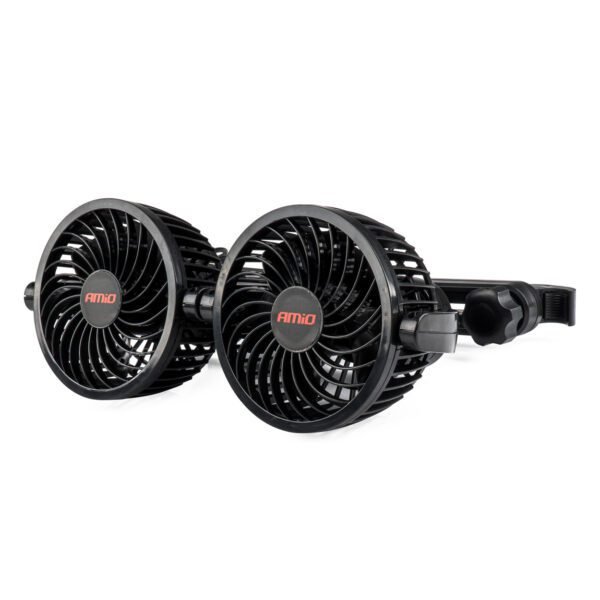 Amio - ΑΝΕΜΙΣΤΗΡΑΣ ΔΙΠΛΟΣ 12V 2χ4''(10,8cm) ΜΕ ΦΙΣ ΑΝΑΠΤΗΡΑ 2 ΤΑΧΥΤΗΤΩΝ & ΣΤΗΡΙΞΗ ΣΤΟ ΠΡΟΣΚΕΦΑΛΟ - 1 TEM. (03008/AM)