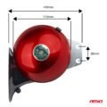 Amio - ΚΟΡΝΑ ΣΑΛΙΓΓΑΡΙΑ 12V - 110dB ΚΟΚΚΙΝΟ/ΜΑΥΡΟ - 2 ΤΕΜ. (04075/AM) - Image 2