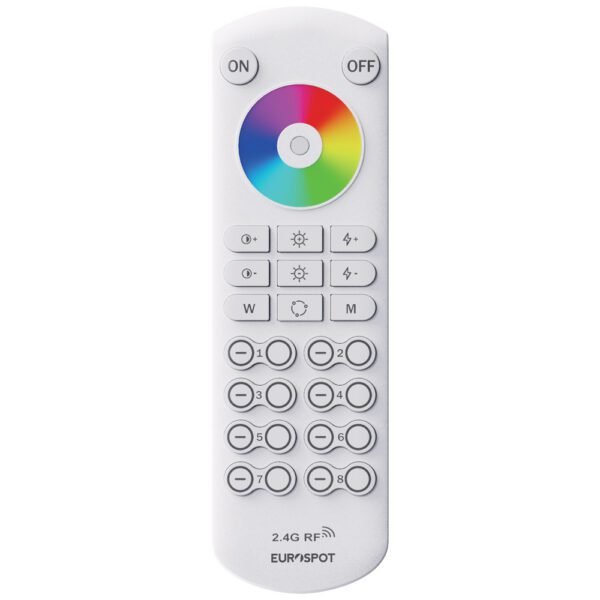 EuroSpot RF 2.4GHz 8Ζωνο Λευκό Τηλεχειριστήριο R=150Μ