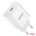 Amio - ΦΟΡΤΙΣΤΗΣ ΚΙΝΗΤΟY ΟΙΚΙΑΚΗ ΠΡΙΖΑ 1ΘΥΡΑ USB-C 20W 5V/3AQC ΛΕΥΚΟΣ - 1 ΤΕΜ. (03891/AM) - Image 2