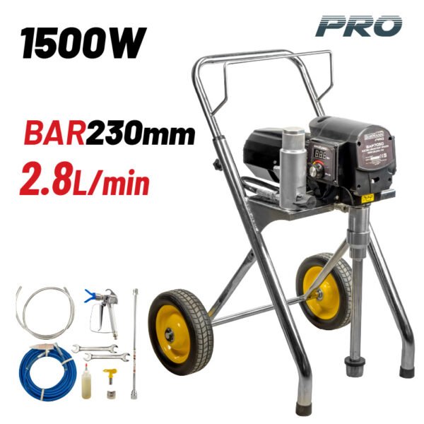 BORMANN Pro BAP7050 Ηλεκτρικό Πιστόλι Ψεκασμού Airless 1500W,2.8Lt/min,15m