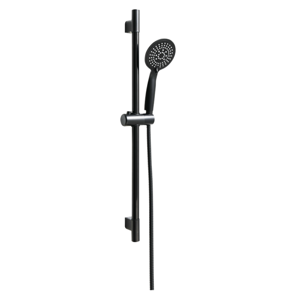 BORMANN BTW9024 Βέργα Ντουζ Μαύρη,70cm,Σετ με Τηλέφωνο