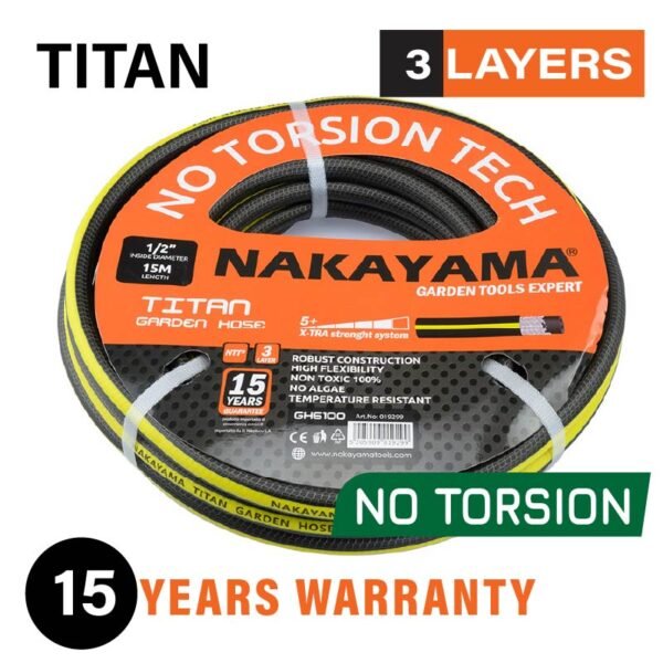 NAKAYAMA PRO GH6300 Λάστιχο Τitan 3 Επστρώσεις 50m,1/2"