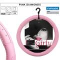 Κάλυμμα Tιμονιού ''Pink Diamonds'' Ροζ Με Στρας Medium 37-39cm - Image 2