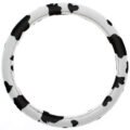 Κάλυμμα Tιμονιού ''Cow Style'' Άσπρο / Μαύρο Βελούδο Medium 37-39cm - Image 2