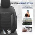 Καλύμματα Αυτοκινήτου Otom Comfortline Design Universal Sued / Rachel / Δερματίνη Σετ Εμπρός / Πίσω 11 Τεμαχίων Μαύρο CMF-209 - Image 4