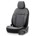 Καλύμματα Αυτοκινήτου Otom Reflective Design Universal Jacquard / Rachel / Δερματίνη Σετ Εμπρός / Πίσω 11 Τεμαχίων Μαύρο - Σκούρο Γκρι RFL-2603 - Image 2