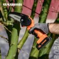 Αλυσοπρίονο Mini Μπαταρίας 21Volt Επαναφορτιζόμενο Krausmann 3030 - Image 4