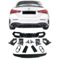 Diffuser Πίσω Προφυλακτήρα Για Mercedes-Benz A-Class W177 19+ Sedan A45 Amg Look