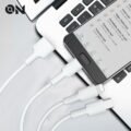 Καλώδιο Φόρτισης USB 3 Σε 1 Για Lightning Micro Type-c Λευκό 120cm ON Mobile Accessories 1 Τεμάχιο - Image 4