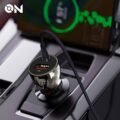 Φορτιστής Αναπτήρα Αυτοκινήτου Με 2 Θύρες Usb & USB-c 12-24V Διάφανος - Image 3