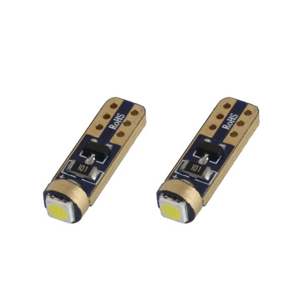 Amio - Λαμπάκια LED Standard τύπου T5 τάση λειτουργίας 12V απόδοσης 0.5W χρώμα λευκό για Επιβατικά Αυτοκίνητα - 2 τεμ. (01094/AM)