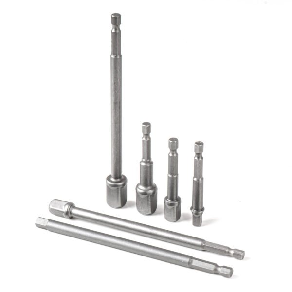 Amio – Προσαρμογείς HEX 1/4" σε Καρυδάκια 1/4" 3/8" 1/2" Heavy Duty για Σταθερή Τοποθέτηση & Καθημερινή Χρήση – Σετ 6 Τεμ. (04781/AM)