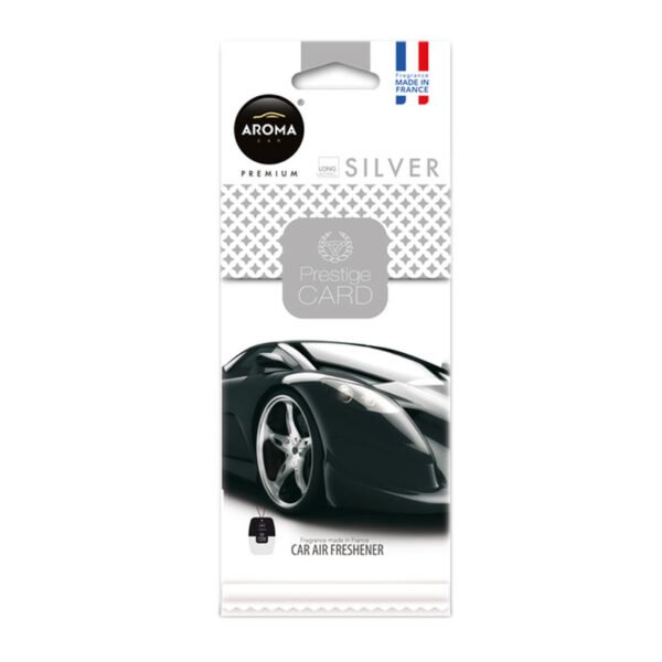 Amio – Αρωματικό Αυτοκινήτου Κρεμαστό Aroma Prestige Card Silver για Φρεσκάδα & Καθημερινή Χρήση – 1 Τεμ. (A92665/AM)