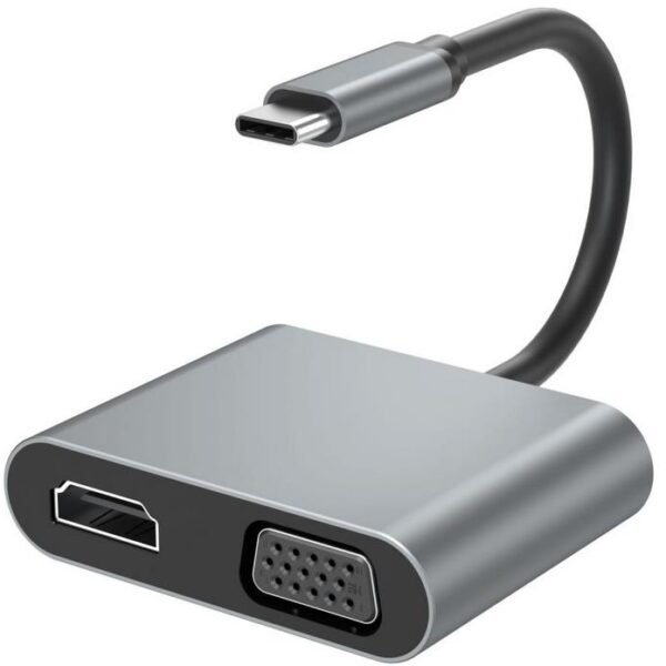 XO HUB001 4 IN 1 TYPEC TO HDMI/VGA/USB3.0/PD CHARGING