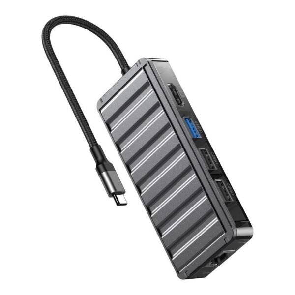 XO HUB016 7IN1 MULTIFUNCTIONAL DOCKING STATION TYPE-C (USB3.0X1+USB2.0X2+HDMI+PD+RJ45+VGA)
