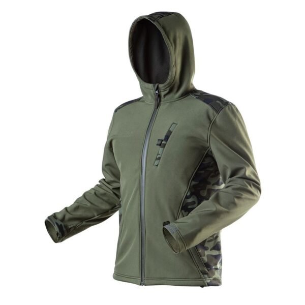 NEO TOOLS Μπουφάν εργασίας Softshell με κουκούλα CAMO 81-553-L
