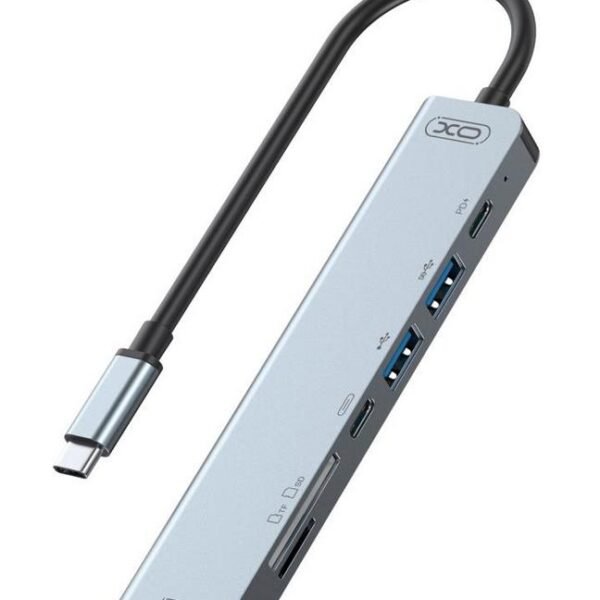 XO HUB008 7 in 1 USB-C Docking Station με HDMI 4K + PD