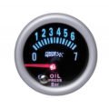 'Οργανο Πίεσης Λαδιού Racesport Mirror Look Φιμέ 52mm Με 7 Χρώματα