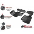 Πατάκια Σκαφάκια 3D Από Λάστιχο TPE Για Peugeot Partner/Citroen Berlingo 2009- Rizline 4 Τεμάχια Μαύρα - Image 2