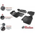 Πατάκια Σκαφάκια 3D Από Λάστιχο TPE Για Toyota Yaris ΧΡ90  2005-2013 Rizline 4 Τεμάχια Μαύρα - Image 2