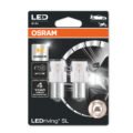 Λάμπες Led Για Φλας P21W BA15S Πορτοκαλί 12volt 1.3 watt Osram 7506DYP-02B 2 Τεμάχια - Image 6