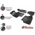 Πατάκια Σκαφάκια 3D Από Λάστιχο TPE Για Nissan X-Trail (T33) 2021+ Rizline 4 Τεμάχια Μαύρα - Image 2