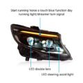 Μπροστινά Φανάρια Set Για Mercedes-Benz Vito W447 14-24 W448 2025 Look DRL Led Tube Μαύρα Carner - Image 5