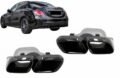 Μπούκες Εξάτμισης Για Mercedes-Benz C-Class W205 / E-Class W213 / S-Class W222 / GLE C292 / GLE W166 / GLC W253 Amg Look Black Edition 2 Τεμάχια