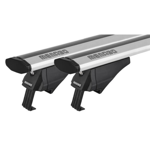 MENABO ΜΠΑΡΕΣ ΟΡΟΦΗΣ ΑΛΟΥΜΙΝΙΟΥ BLADE M SILVER 118 cm ΜΕ ΑΚΡΑ ALFA HIGH ΓΙΑ GMC Acadia 5 doors 2017> ΜΕ FLUSH RAILS - 2 ΤΕΜ. (12920/MB)