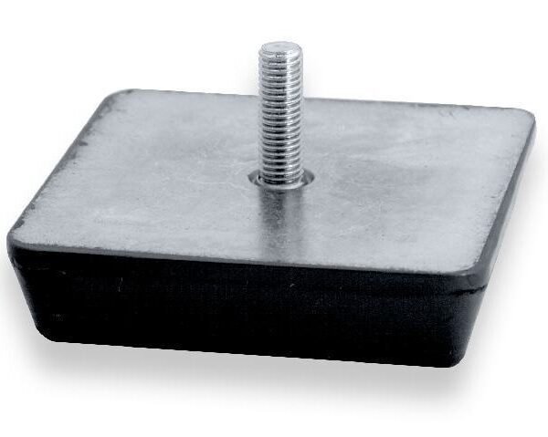 Getech Πέλμα Αντιδονητικό τετράγωνο Φ80 - 10 x 27 mm A2CQ80