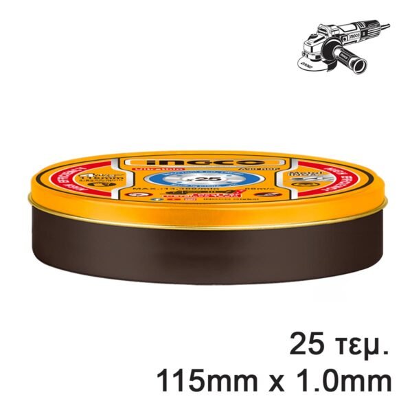 Δίσκοι Κοπής Σιδήρου INOX 25 τεμ/κουτί 115mm x 1.0mm